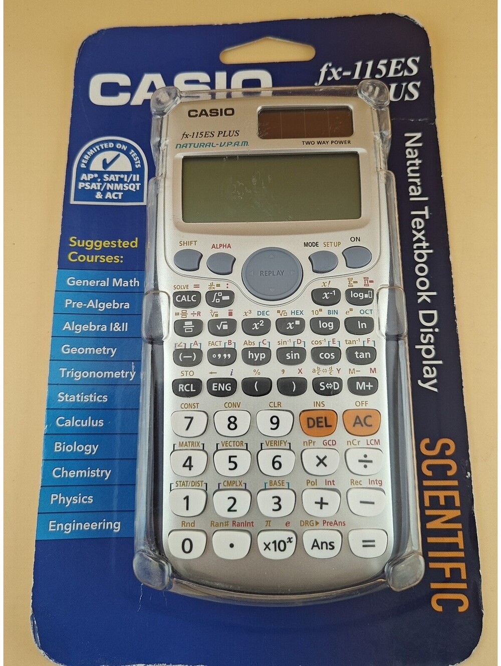 Casio fx-115ES Plus Scientific Calculator LCD Battery Solar New